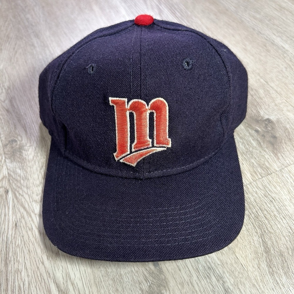 VTG Sports Specialties Minnesota Twins Fitted Hat 7 1/8 MLB Blue 100% Wool Cap
